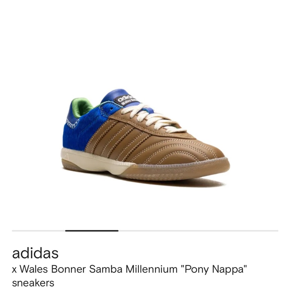 Adidas Brown and Blue Samba Sneakers